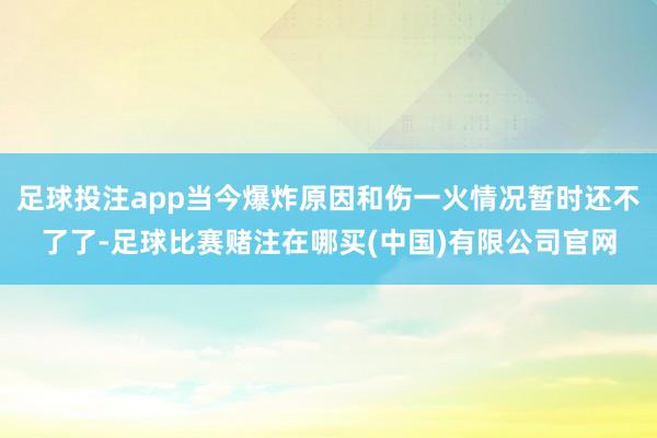 足球投注app当今爆炸原因和伤一火情况暂时还不了了-足球比赛赌注在哪买(中国)有限公司官网