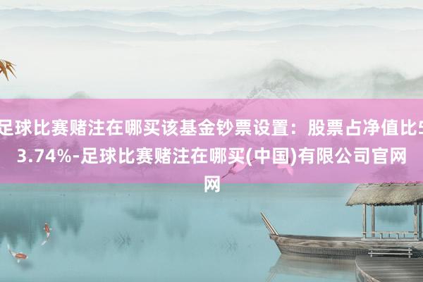 足球比赛赌注在哪买该基金钞票设置：股票占净值比53.74%-足球比赛赌注在哪买(中国)有限公司官网