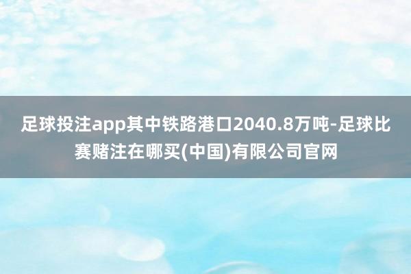 足球投注app其中铁路港口2040.8万吨-足球比赛赌注在哪买(中国)有限公司官网