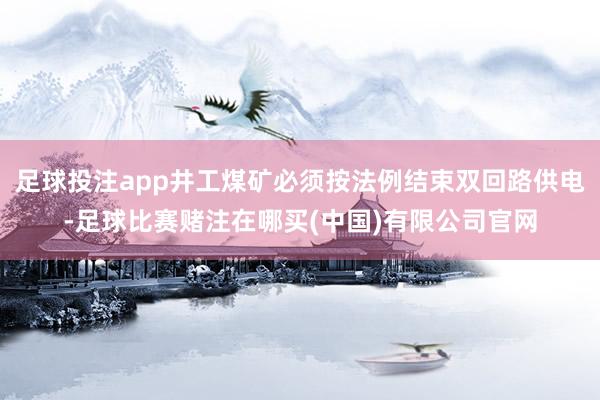 足球投注app井工煤矿必须按法例结束双回路供电-足球比赛赌注在哪买(中国)有限公司官网
