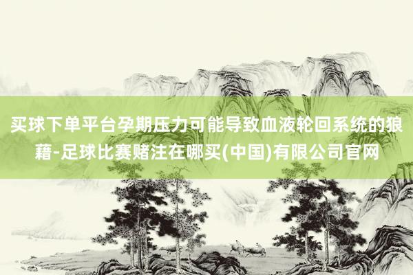 买球下单平台孕期压力可能导致血液轮回系统的狼藉-足球比赛赌注在哪买(中国)有限公司官网