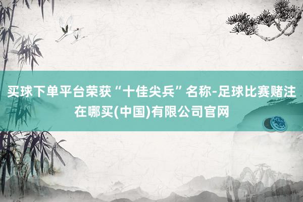 买球下单平台荣获“十佳尖兵”名称-足球比赛赌注在哪买(中国)有限公司官网