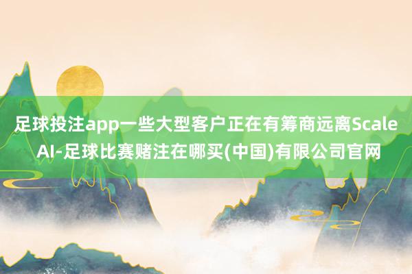 足球投注app一些大型客户正在有筹商远离Scale AI-足球比赛赌注在哪买(中国)有限公司官网