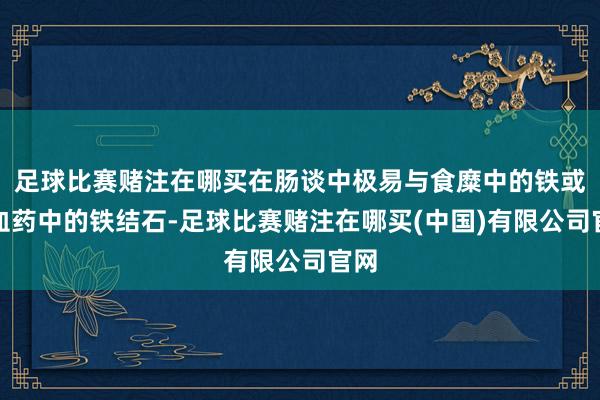 足球比赛赌注在哪买在肠谈中极易与食糜中的铁或补血药中的铁结石-足球比赛赌注在哪买(中国)有限公司官网
