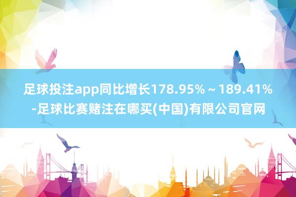 足球投注app同比增长178.95%～189.41%-足球比赛赌注在哪买(中国)有限公司官网