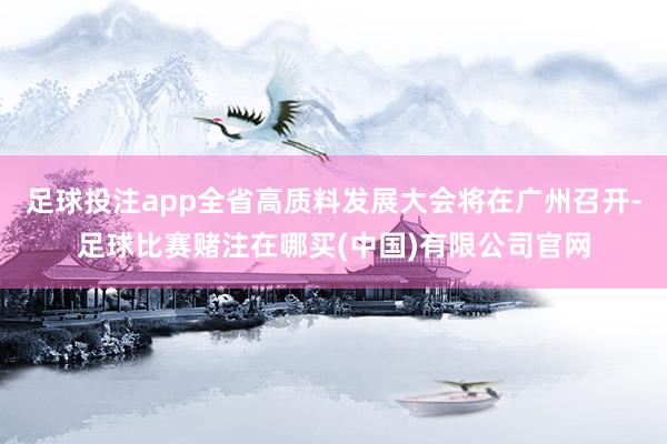 足球投注app全省高质料发展大会将在广州召开-足球比赛赌注在哪买(中国)有限公司官网