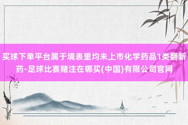 买球下单平台属于境表里均未上市化学药品1类翻新药-足球比赛赌注在哪买(中国)有限公司官网