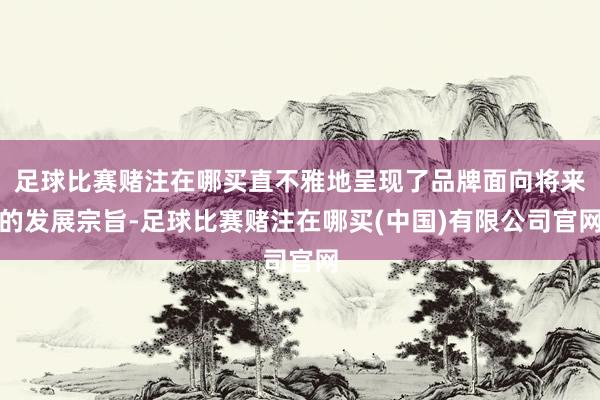 足球比赛赌注在哪买直不雅地呈现了品牌面向将来的发展宗旨-足球比赛赌注在哪买(中国)有限公司官网
