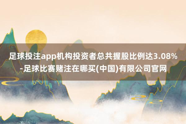足球投注app机构投资者总共握股比例达3.08%-足球比赛赌注在哪买(中国)有限公司官网