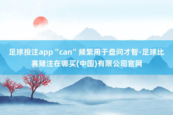 足球投注app“can”频繁用于盘问才智-足球比赛赌注在哪买(中国)有限公司官网