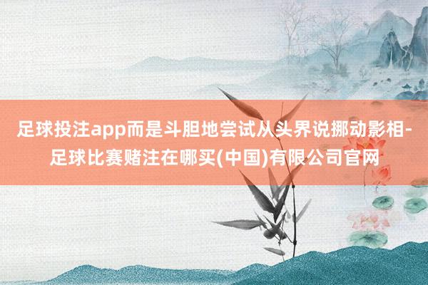 足球投注app而是斗胆地尝试从头界说挪动影相-足球比赛赌注在哪买(中国)有限公司官网
