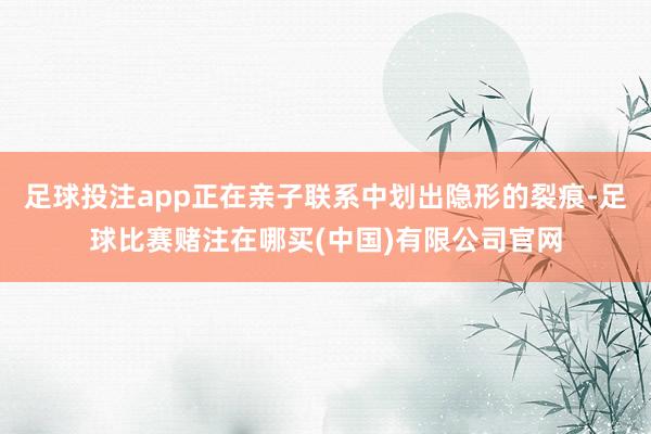 足球投注app正在亲子联系中划出隐形的裂痕-足球比赛赌注在哪买(中国)有限公司官网